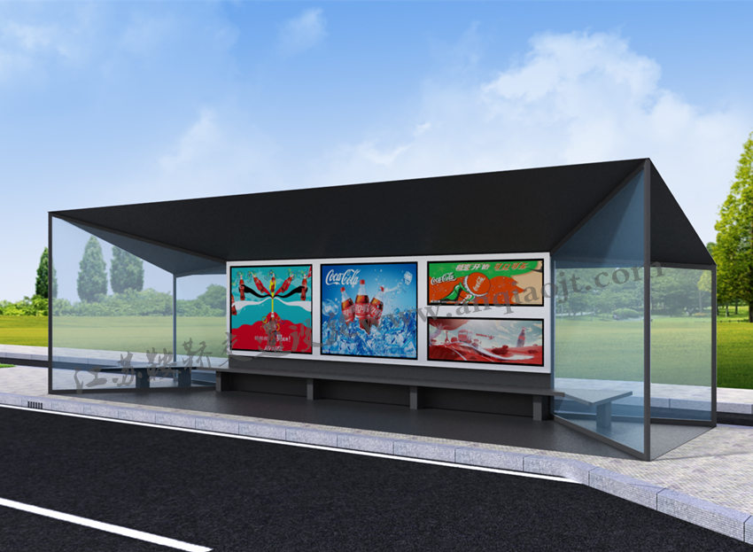 現(xiàn)代城市公交候車亭站臺AN1043-城市公交站亭