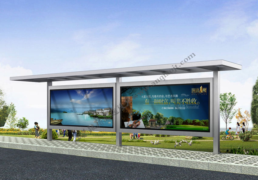 不銹鋼候車亭AN1085-不銹鋼公交候車亭站臺