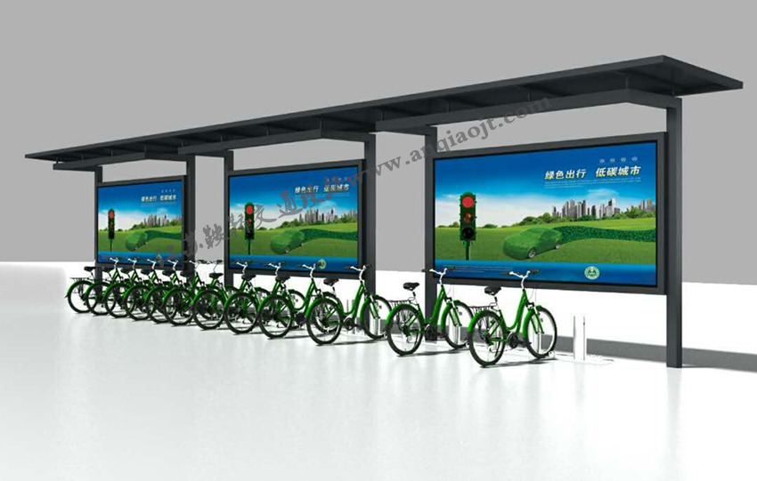 公共自行車棚AN2021-公共自行車雨棚設(shè)計圖片