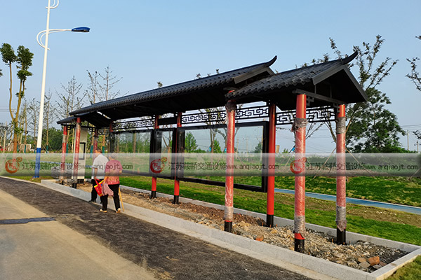仿古公交站牌候車亭廠家