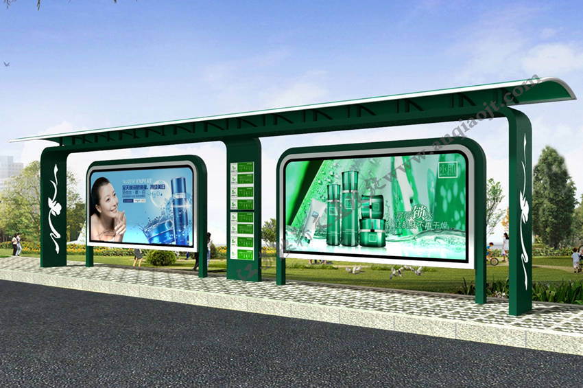 現(xiàn)代城市公交候車亭站臺AN1056-城市公交站亭