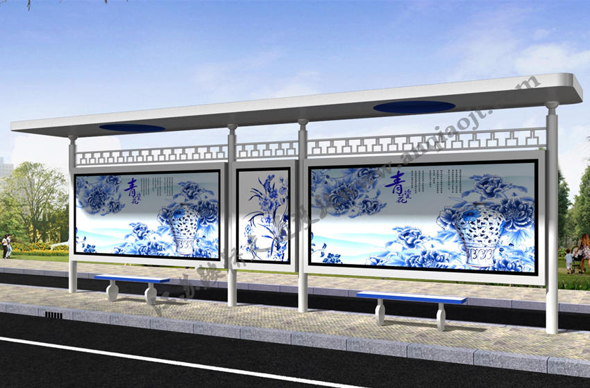 仿古候車(chē)亭AN1013-公交車(chē)站臺(tái)站亭公交站牌